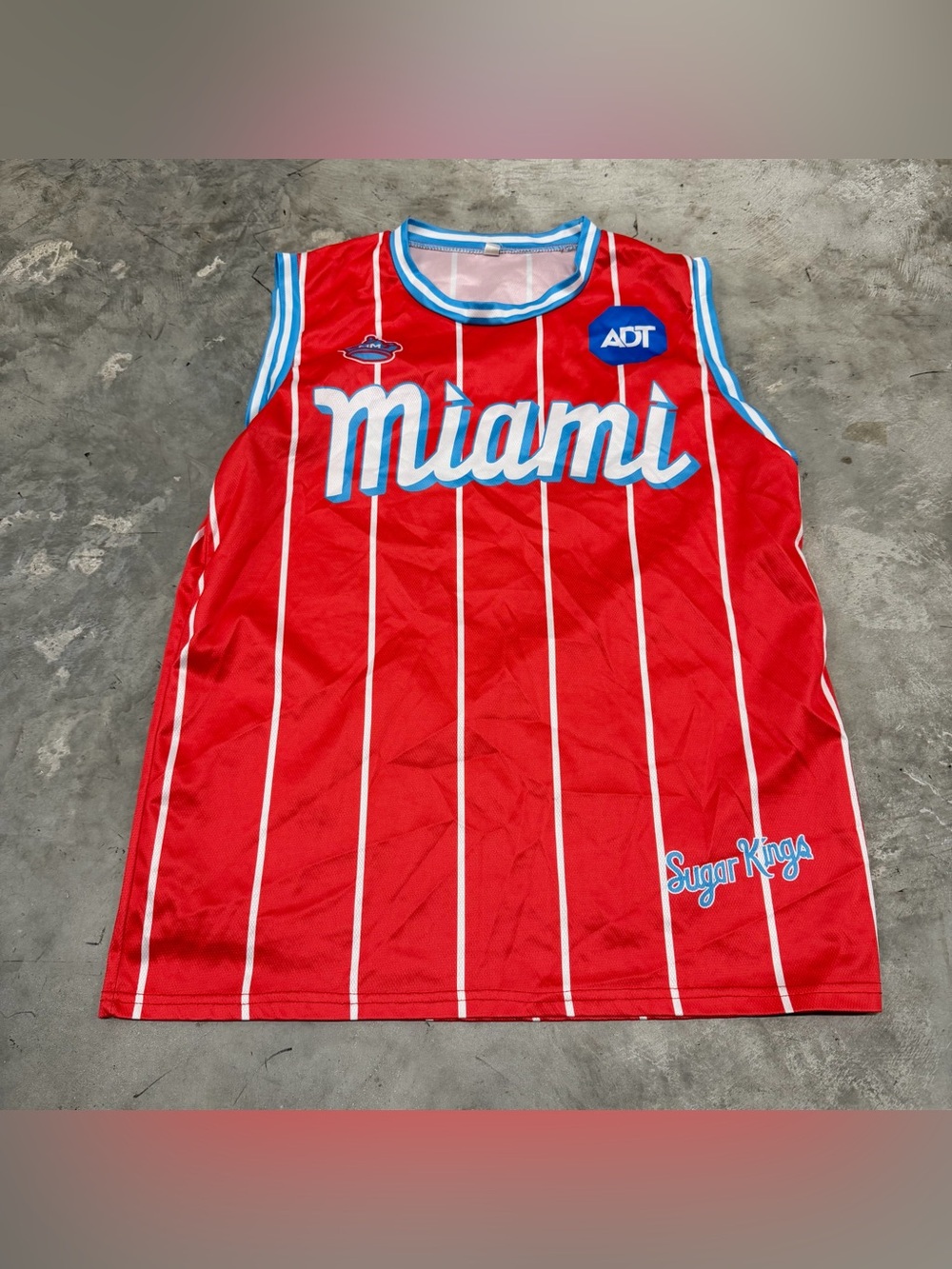 Miami Marlins MLB Sugar Kings City Connect Basketball Jersey Adult Large